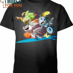 Gen 8 Starter Pokemon Anime Shirt, Perfect Gift for Any Pokemon Lover