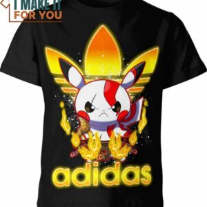 Pikachu X Kratos Adidas Pokemon Shirt, Perfect Gift for Any Pokemon Lover