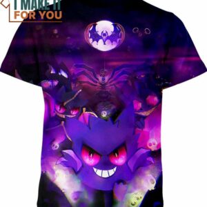 Pokemon Ghost Party Anime Shirt, Perfect Gift for Any Pokemon Lover