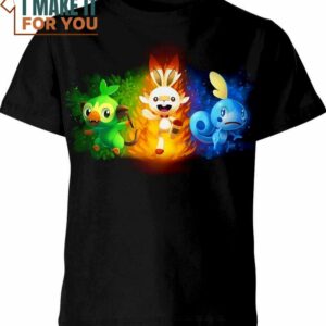 Pokemon Sword And Shield Starters Anime Shirt, Perfect Gift for Any Pokemon Lover
