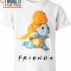 Squirtle Charmander Pokemon Anime Shirt, Perfect Gift for Any Pokemon Lover