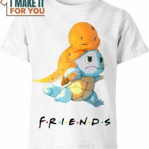 Squirtle Charmander Pokemon Anime Shirt, Perfect Gift for Any Pokemon Lover