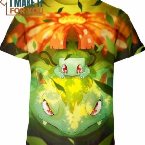 Venusaur And Bulbasaur Pokemon Anime Shirt, Perfect Gift for Any Pokemon Lover