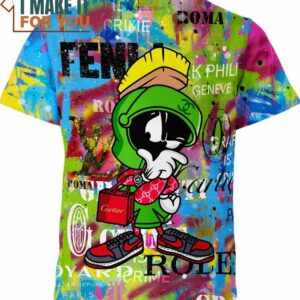 Marvin The Martian Cartier Gucci Chanel Nike Fendi Rolex Looney Tunes Shirt, Perfect Looney Tunes Shirt for Your Style