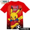 Football Arsenal Pokemon Pikachu T-Shirt, Football Shirts for Fans Who Want to Stand Out