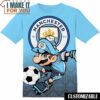 Football Manchester City Super Mario T-Shirt, Football Shirts for Fans Who Want to Stand Out