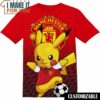 Football Manchester United Pokemon Pikachu T-Shirt, Football Shirts for Fans Who Want to Stand Out