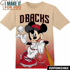 MLB Arizona Diamondbacks Disney Mickey T-Shirt, Perfect Gift for Any MLB Fan