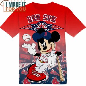 MLB Boston Red Sox Disney Mickey T-Shirt, Perfect Gift for Any MLB Fan