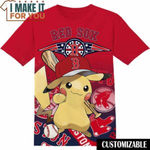 MLB Boston Red Sox Pokemon Pikachu T-Shirt, Perfect Gift for Any MLB Fan