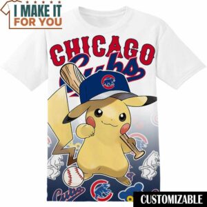 MLB Chicago Cubs Pokemon Pikachu T-Shirt, Perfect Gift for Any MLB Fan