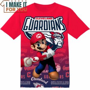 MLB Cleveland Guardians Super Mario T-Shirt, Perfect Gift for Any MLB Fan
