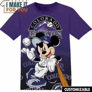 MLB Colorado Rockies Disney Mickey T-Shirt, Perfect Gift for Any MLB Fan