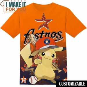 MLB Houston Astros Pokemon Pikachu T-Shirt, Perfect Gift for Any MLB Fan