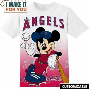 MLB Los Angeles Angels Disney Mickey T-Shirt, Perfect Gift for Any MLB Fan