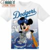 MLB Los Angeles Dodgers Disney Mickey T-Shirt, Perfect Gift for Any MLB Fan