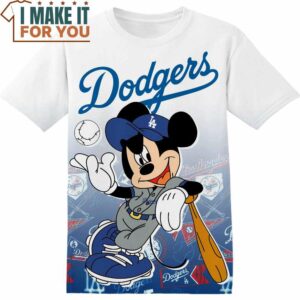 MLB Los Angeles Dodgers Disney Mickey T-Shirt, Perfect Gift for Any MLB Fan