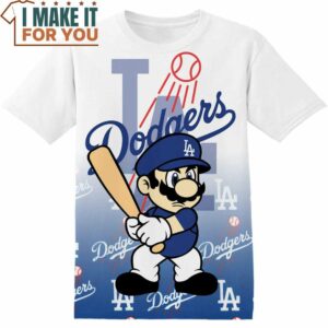 MLB Los Angeles Dodgers Super Mario T-Shirt, Perfect Gift for Any MLB Fan