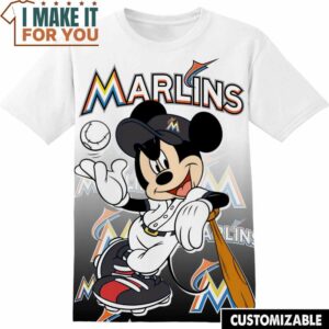 MLB Miami Marlins Disney Mickey T-Shirt, Perfect Gift for Any MLB Fan