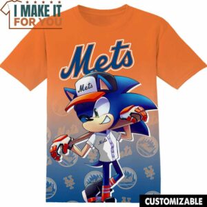MLB New York Mets Sonic the Hedgehog T-Shirt, Perfect Gift for Any MLB Fan