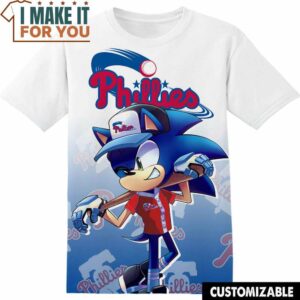 MLB Philadelphia Phillies Sonic the Hedgehog T-Shirt, Perfect Gift for Any MLB Fan