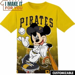 MLB Pittsburgh Pirates Disney Mickey T-Shirt, Perfect Gift for Any MLB Fan