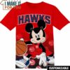 NBA Atlanta Hawks Disney Mickey T-Shirt, Perfect NBA Graphic Tee for Fan