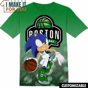 NBA Boston Celtics Sonic the Hedgehog T-Shirt, Perfect NBA Graphic Tee for Fan