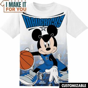 NBA Dallas Mavericks Disney Mickey T-Shirt, Perfect NBA Graphic Tee for Fan