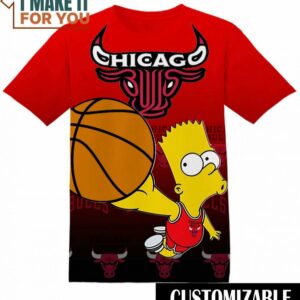 NBA Chicago Bulls The Simpsons T-Shirt, Perfect NBA Graphic Tee for Fan