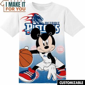 NBA Detroit Pistons Disney Mickey T-Shirt, Perfect NBA Graphic Tee for Fan