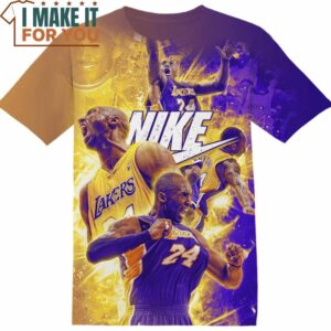 NBA Kobe Bryant NBA 24 T-Shirt, Perfect NBA Graphic Tee for Fan