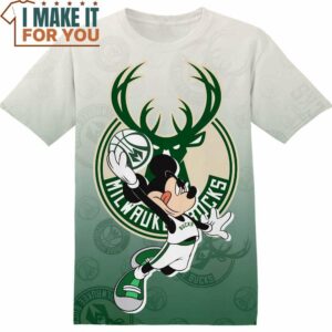 NBA Milwaukee Bucks Mickey T-Shirt, Perfect NBA Graphic Tee for Fan