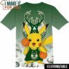 NBA Milwaukee Bucks Pokemon Pikachu T-Shirt, Perfect NBA Graphic Tee for Fan