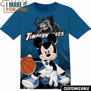 NBA Minnesota Timberwolves Disney Mickey T-Shirt, Perfect NBA Graphic Tee for Fan