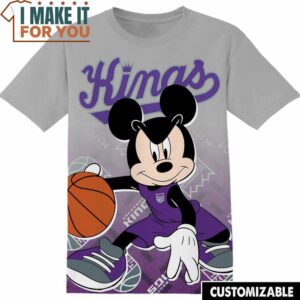 NBA Sacramento Kings Disney Mickey T-Shirt, Perfect NBA Graphic Tee for Fan