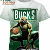 NBA SpiderMan Milwaukee Bucks T-Shirt, Perfect NBA Graphic Tee for Fan