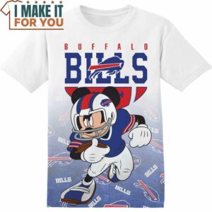NFL Buffalo Bills Mickey T-Shirt, NFL Graphic Tee for Men, Women, and Kids
