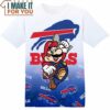 NFL Buffalo Bills Super Mario T-Shirt, NFL Graphic Tee for Men, Women, and Kids