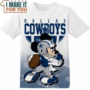 NFL Dallas Cowboys Mickey T-Shirt, NFL Graphic Tee for Men, Women, and Kids