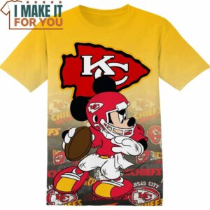 NFL Kansas City Chiefs Mickey T-Shirt, NFL Graphic Tee for Men, Women, and Kids