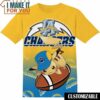 NFL Los Angeles Chargers Pokemon Pikachu T-Shirt, NFL Graphic Tee for Men, Women, and Kids