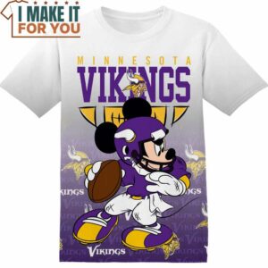 NFL Minnesota Vikings Mickey T-Shirt, NFL Graphic Tee for Men, Women, and Kids