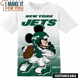 NFL New York Jets Mickey T-Shirt, NFL Graphic Tee for Men, Women, and Kids