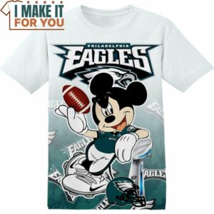 NFL Philadelphia Eagles Disney Mickey T-Shirt, NFL Graphic Tee for Men, Women, and Kids