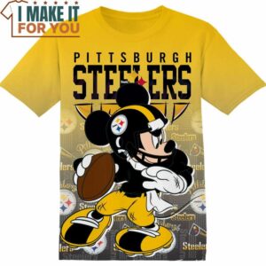 NFL Pittsburgh Steelers Disney Mickey T-Shirt, NFL Graphic Tee for Men, Women, and Kids