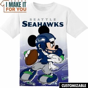 NFL Seattle Seahawks Mickey T-Shirt, NFL Graphic Tee for Men, Women, and Kids