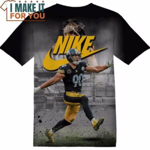 NFL TJ Watt Pittsburgh Steelers 90 Nike T-Shirt, NFL Graphic Tee for Men, Women, and Kids