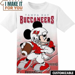 NFL Tampa Bay Buccaneers Mickey T-Shirt, NFL Graphic Tee for Men, Women, and Kids