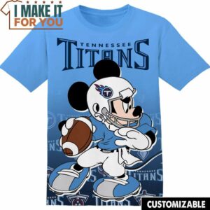 NFL Tennessee Titans Mickey T-Shirt, NFL Graphic Tee for Men, Women, and Kids